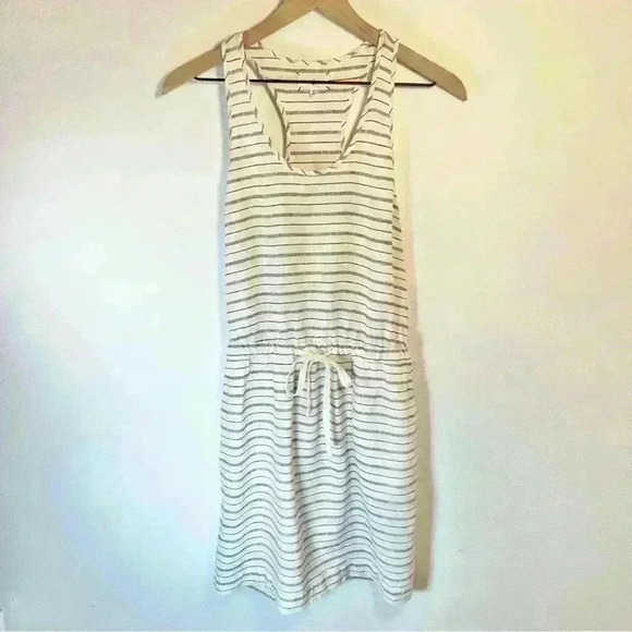 Lou & Grey Linen Blend Striped Dress • Size X-Small - Picture 1 of 12